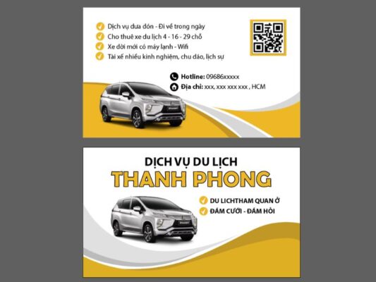 Card visit xe du lịch