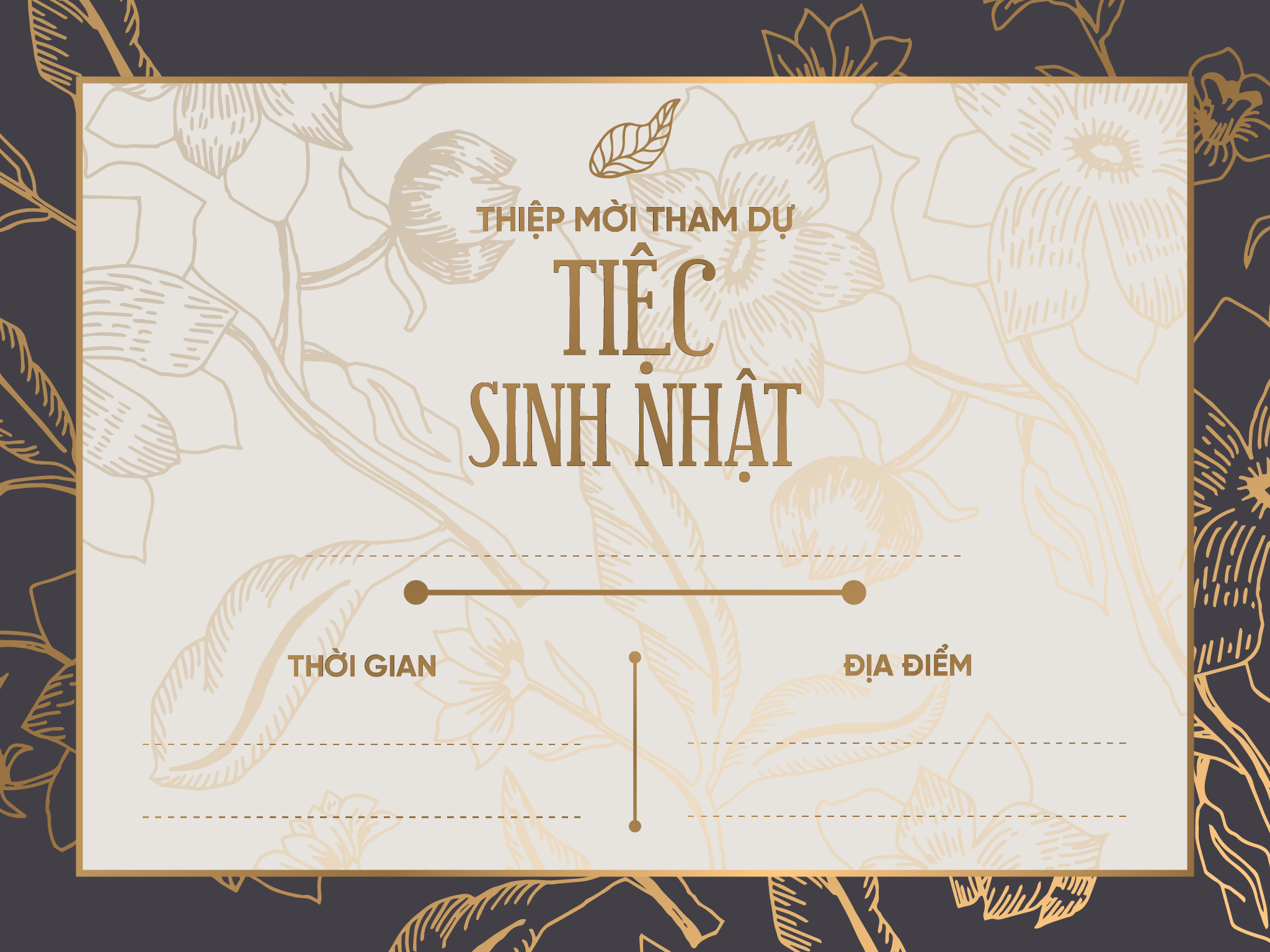 Thiệp mời sinh nhật