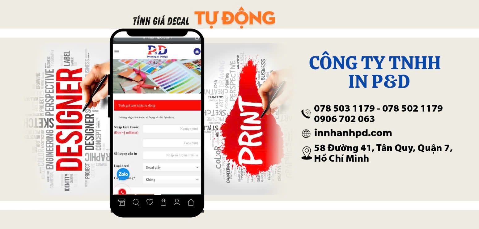 Tính giá Decal tự động tại In Nhanh PD