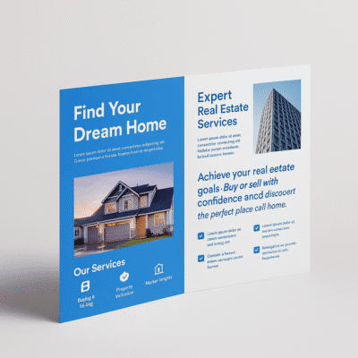 Mẫu brochure gấp đôi đẹp thiết kế chuyên nghiệp