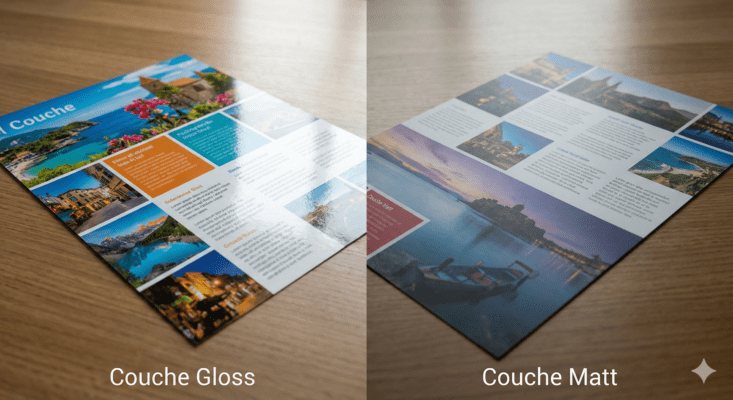 Các định lượng giấy Couche phổ biến từ C80 đến C300 và ấn phẩm tương ứng